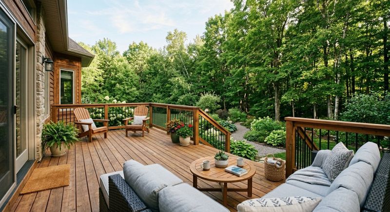 Redwood Deck Installation in Norwalk, CT